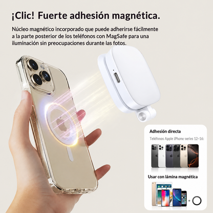 Luz LED Magnética para Selfies y Fotos con Espejo