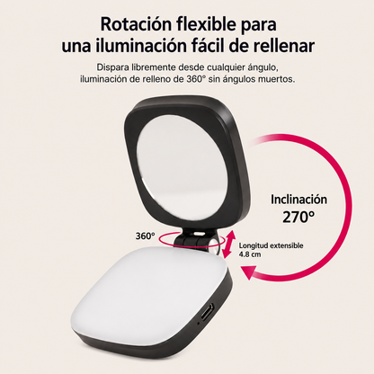 Luz LED Magnética para Selfies y Fotos con Espejo